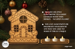 Gingerbread House Candle Holders Bundle | Candle Stand | SVG Product Image 5