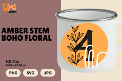 Amber Stem Boho Floral Monogram Product Image 1