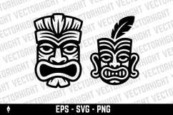 Tiki tribal wooden mask set and Tiki mug. Hawaiian tradition Product Image 5