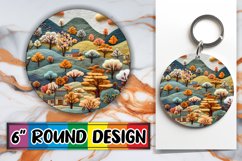 3D Beauty Sublimation Circle Kaychain View Print PNG Product Image 1