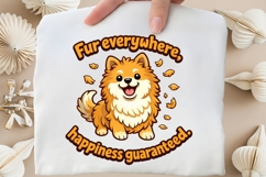 Fur Everywhere Happiness Guaranteed Cute Dog Lover Shirt Product Image 5
