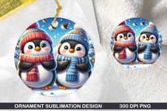 Snowmen Stained Glass Ornament PNG ,Digital Download File Product Image 1
