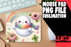 Radiant Desk Pad Sublimation Magic, Cute Ghost Product Image 1