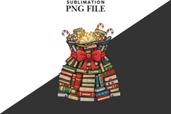 Bookish Christmas png design for T-shirts Product Image 2
