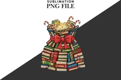 Bookish Christmas png design for T-shirts Product Image 2
