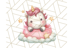 Cute Dessert Unicorn PNG Clipart with Cupcakes &amp; Candies Product Image 5