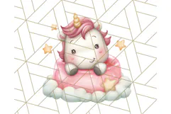 Cute Dessert Unicorn PNG Clipart with Cupcakes & Candies Product Image 5