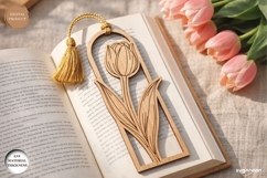 Flowers Bookmark Laser Cut Bundle | Book Lover | SVG Product Image 4