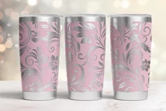 20oz Tumbler laser svg|Seamless Vintage Floral pattern wrap Product Image 3