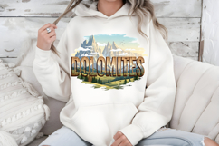 Dolomites PNG, Vintage Italy Mountain Alps Sublimation Product Image 6