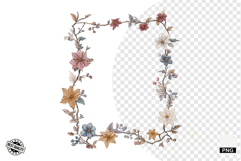 Christmas Winter Floral Borders Clipart Product Image 1