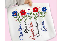 Boho Floral USA T-shirt Design, Floral America PNG, USA PNG Product Image 10
