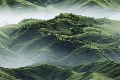 Misty Rolling Green Hills Nature Background Product Image 1