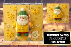 Holiday Santa Claus 3D Tumbler Wrap Sublimation 20oz Product Image 1