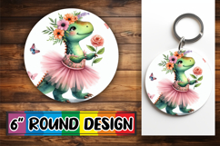 Luminous Ornaments Round Design PNG, Dino Product Image 1