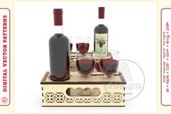 Wine Serving Tray - laser cutting file - Glowforge ready SVG Product Image 5