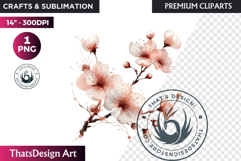 Rose Gold Pink flowers Clipart, Abstract Flowers Wedding PNG Product Image 1