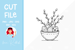 Easter SVG Line Art Cut File Product Image 1