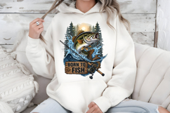 Born to Fish PNG, Largemouth Bass Fishing Sublimation Product Image 5