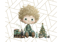 Christmas Whimsy Clipart, Holiday Kids PNG Graphics Product Image 5