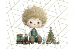 Christmas Whimsy Clipart, Holiday Kids PNG Graphics Product Image 5