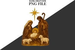 Oil painted Christmas Nativity png design for T-shirts Product Image 2