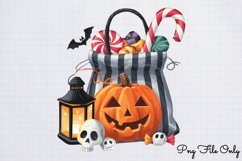 Halloween Trick Or Treat Bag Clipart PNG Product Image 1