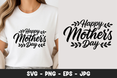 Happy Mothers Day Decorative Script SVG PNG Product Image 1