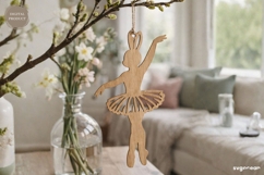 Easter Bunny Ballerina Laser Cut | Glowforge | SVG Product Image 1