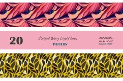 20 Seamless Abstract Striped Wavy Liquid Lines Digital paper Product Image 5