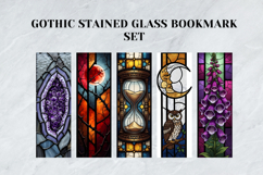 Gothic Stained Glass Bookmark Set,Printable Cathedral Window Product Image 5