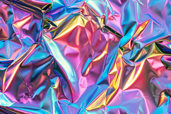 Crumpled holographic foil with iridescent sheen Product Image 1