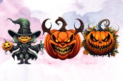 Halloween Pumpkin Sublimation Clipart, Halloween Pumpkin Product Image 6
