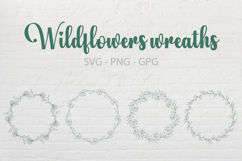 Wildflowers form round frames SVG| Botanical wreaths Product Image 1