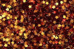 Background filled with golden stars and red glitter Product Image 1