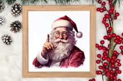 Vintage Black Pink Santa Claus Sublimation Clipart Product Image 4