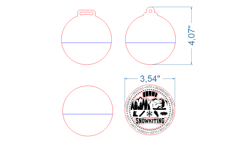 Snowkiting Sport Medal SVG laser cut files for Glowforge Product Image 4