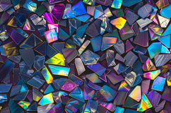 Vibrant Iridescent Dark Crystal Mosaic Abstract Background Product Image 1