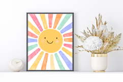 Watercolor Sun Wall Art Print Product Image 5
