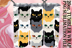 RADIANT REFLECTIONS 20oz TUMBLER WRAP, Funny Cat Product Image 1