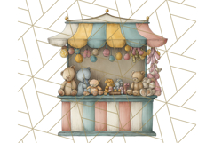 Vintage Carnival Animals Clipart PNG, Retro Circus Elements Product Image 5