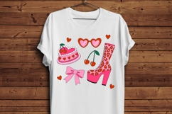 Coquette Valentine Sublimation PNG - Retro Heart Cake &amp; Leop Product Image 5
