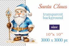 Christmas Sublimation Santa Claus Watercolor Vintage / Png Product Image 2