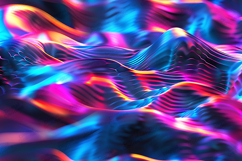 Vibrant Iridescent Topographic 3D Waves Background Product Image 1