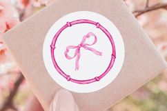 Watercolor Pink Bamboo Frames Clipart Product Image 5