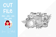 Camera Line Art Cut File Product Image 1
