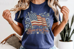 Home of the Free PNG, Rhinestone USA Flag Sublimation Product Image 5