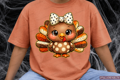 Cute Thanksgiving Turkey Sublimation Design Product Image 3