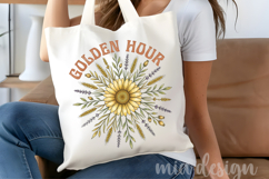 Floral Sun PNG, Golden Hour Sublimation Design Product Image 4