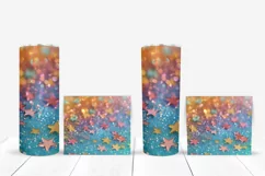 Rainbow Stars Tumbler Sublimation, Glitter Tumbler Designs Product Image 5